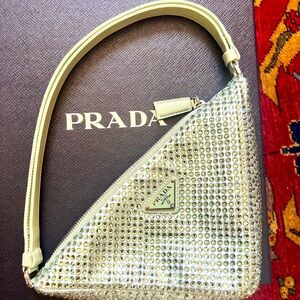 Prada crystal sparkle green purse